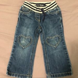 EUC 2Y Mini Boden heart jeans